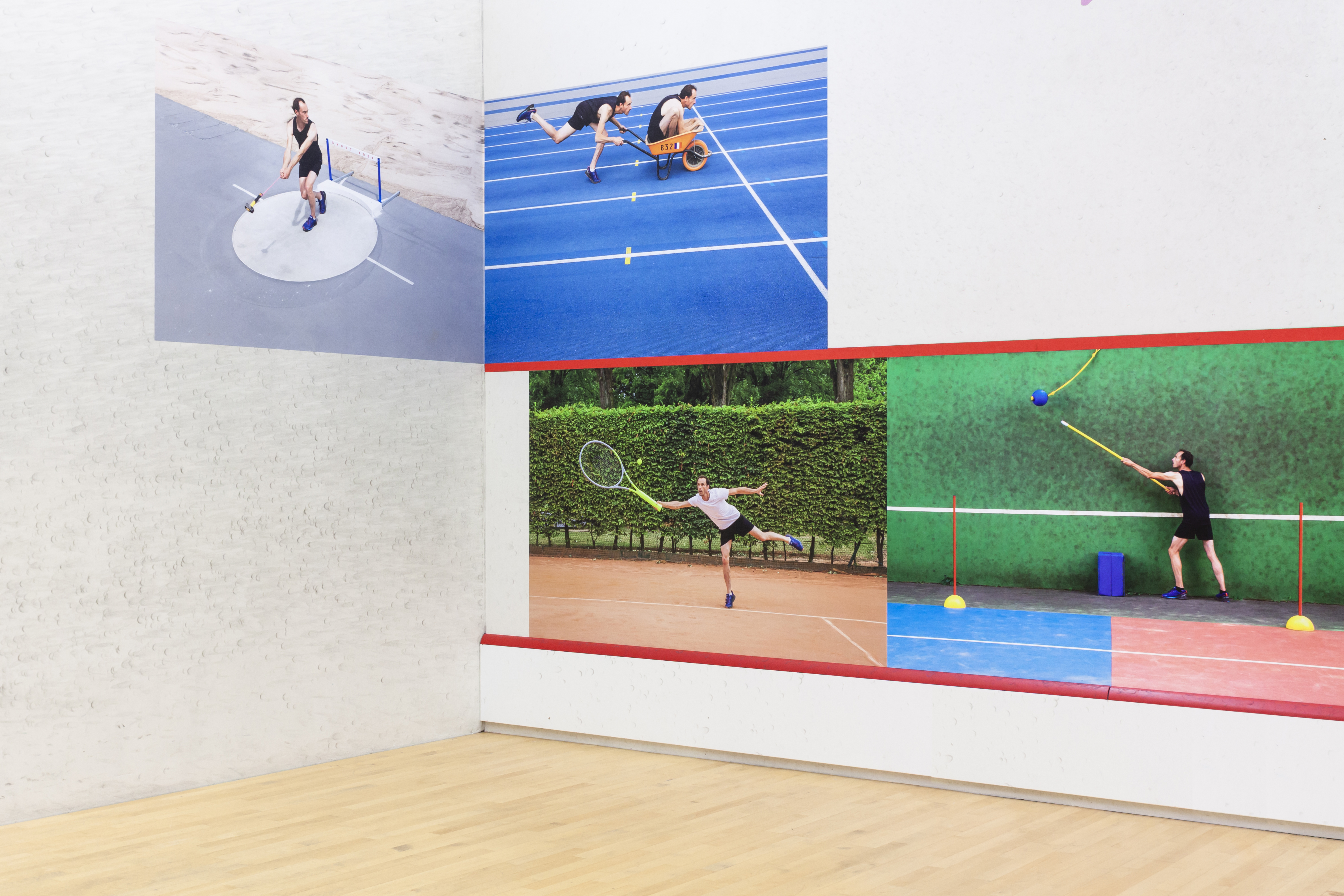 Exhibition view - Squash court - Festival Formes Olympiques X PUC – Charlety stadium - Paris