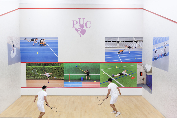 Exhibition view - Squash court - Festival Formes Olympiques X PUC – Charlety stadium - Paris